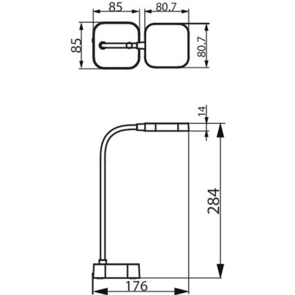 Philips - Lampada da tavolo LED touch dimmerabile ROCK LED/5W/5V 1800mAh