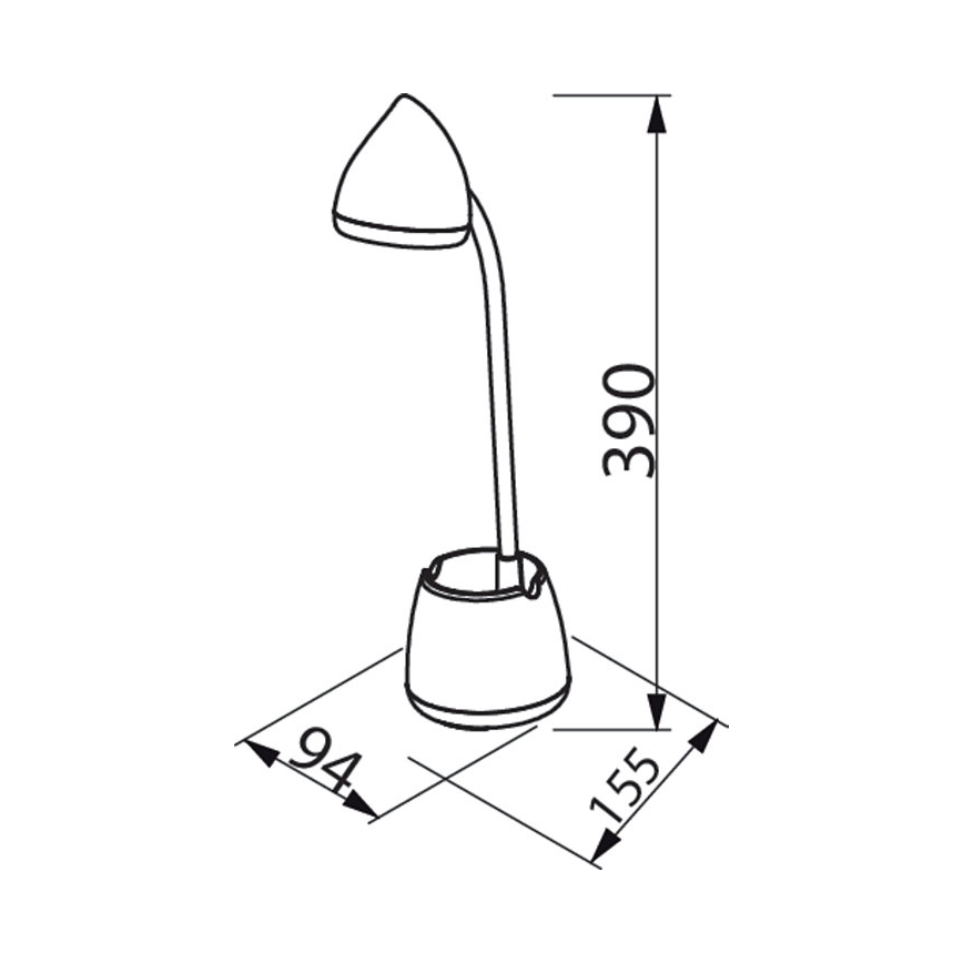 Philips - Lampada da tavolo LED touch dimmerabile HAT LED/4,5W/5V 3000/4000/5700K CRI 90