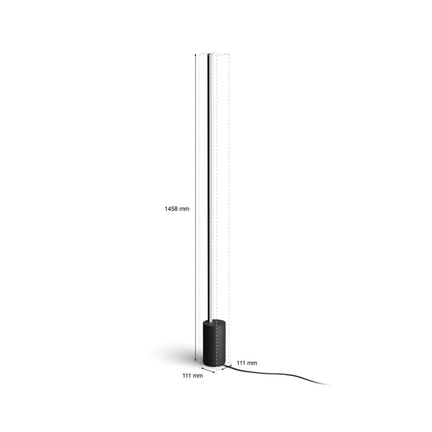 Philips - Lampada da terra LED RGBW dimmerabile Hue SIGNE LED/29W/230V 2000-6500K nero