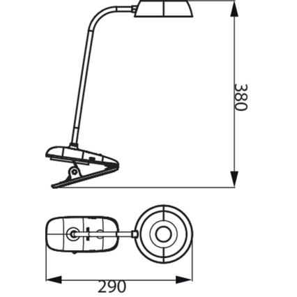Philips - Lampada LED dimmerabile con clip DONUTCLIP LED/3W/5V CRI 90 bianco