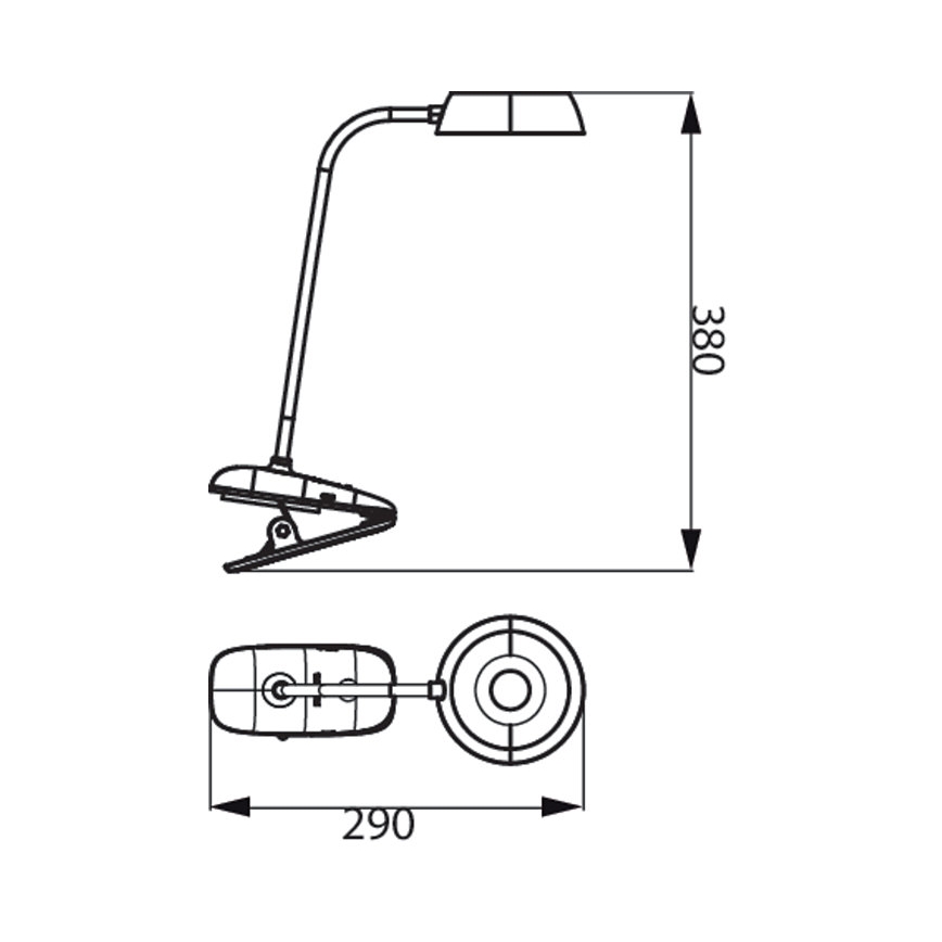 Philips - Lampada LED dimmerabile con clip DONUTCLIP LED/3W/5V CRI 90 bianco