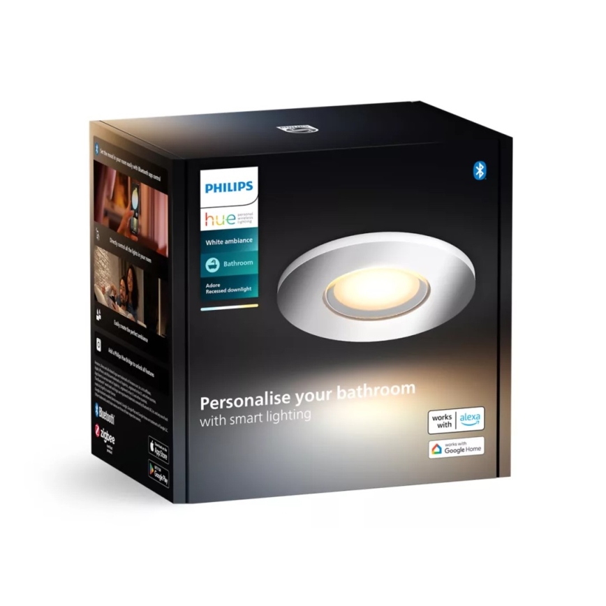 Philips - Luce da incasso LED da bagno dimmerabile Hue ADORE BATHROOM 1xGU10/4,2W/230V 2200-6500K IP44