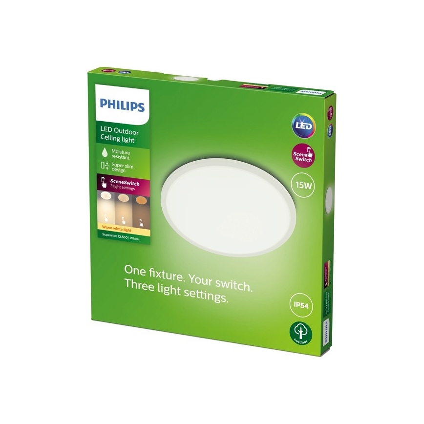 Philips - Lampada LED dimmerabile da esterno SCENE SWITCH LED/15W/230V IP54 bianco