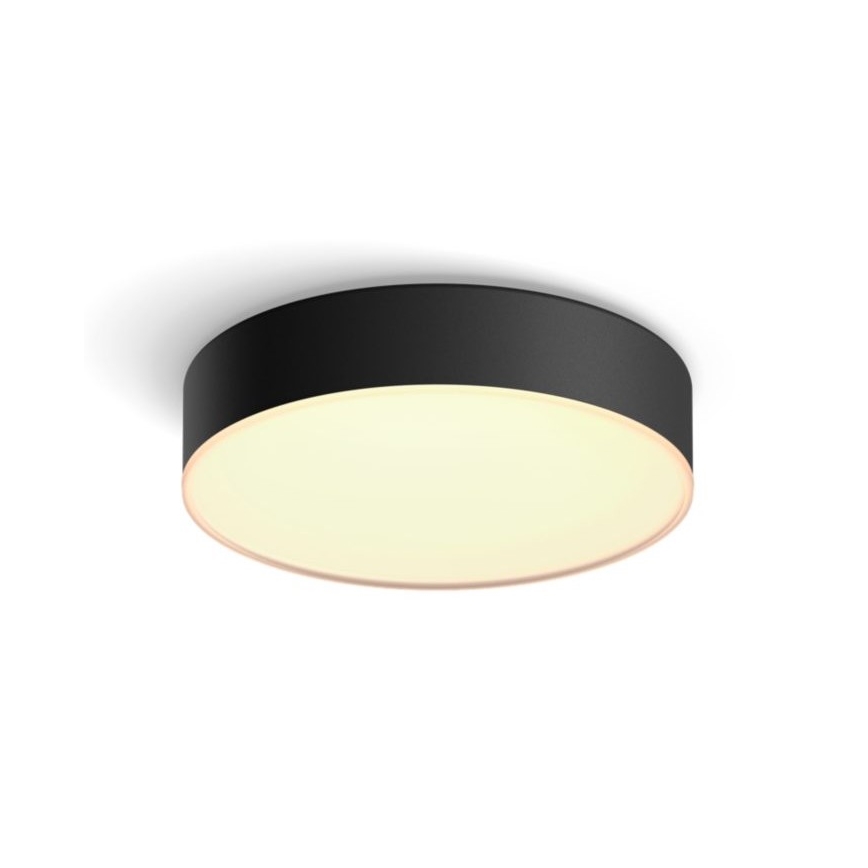 Philips - Plafoniera da soffitto LED dimmerabile Hue LED/9,6W/230V 2200-6500K Ø 261 mm nera + telecomando