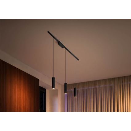Philips - Lampada a sospensione dimmerabile LED RGB con cavo per sistema a binario Hue PERIFO LED RGB/5,2W/24V 2000-6500K