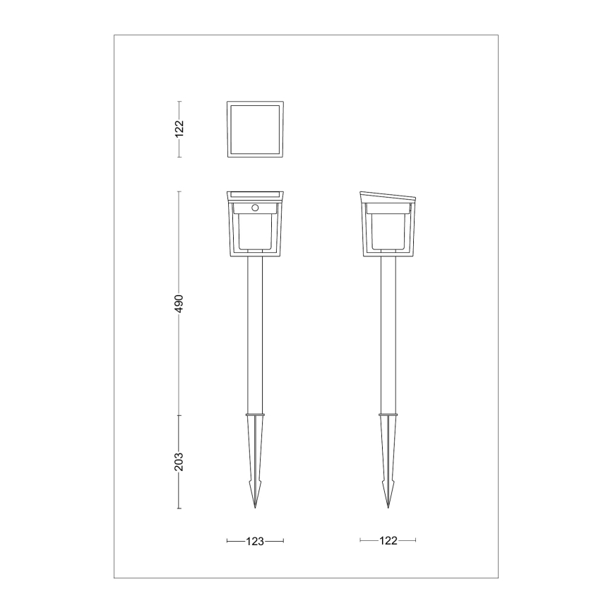 Philips - Lampada solare LED con sensore BLAISE LED/1,5W/3,7V 2600 mAh 3000K IP44