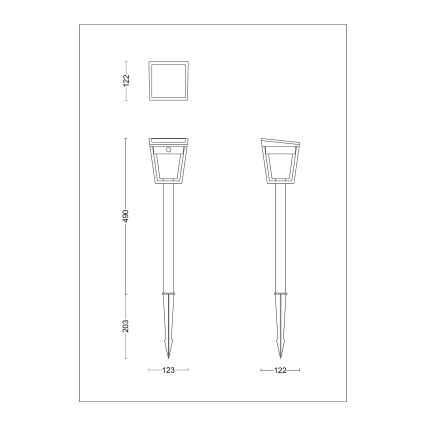 Philips - Lampada solare LED con sensore NISSA LED/1,8W/3,7V 3000K IP44