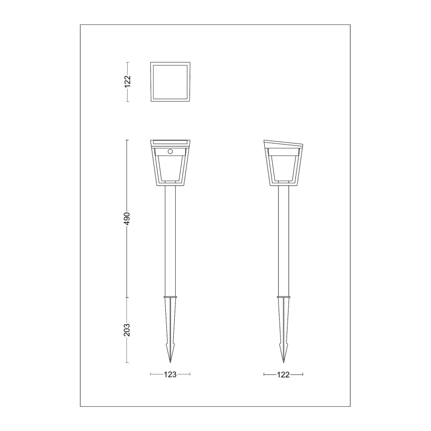 Philips - Lampada solare LED con sensore NISSA LED/1,8W/3,7V 3000K IP44