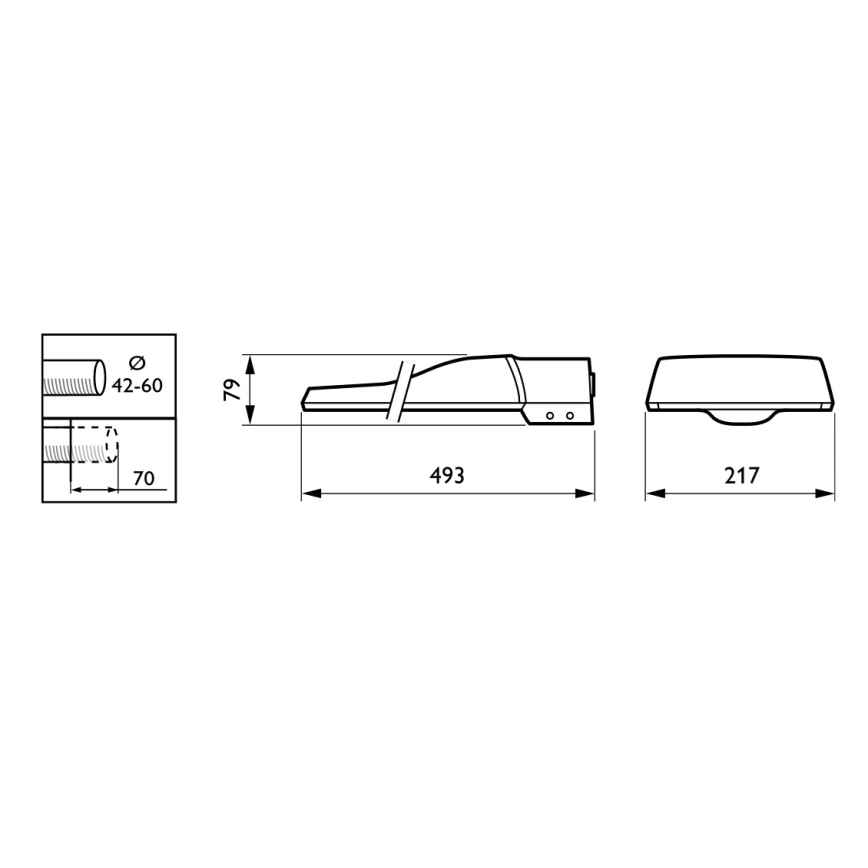 Philips - Lampadaire CORELINE MALAGA LED/69W/230V 4000K IP65