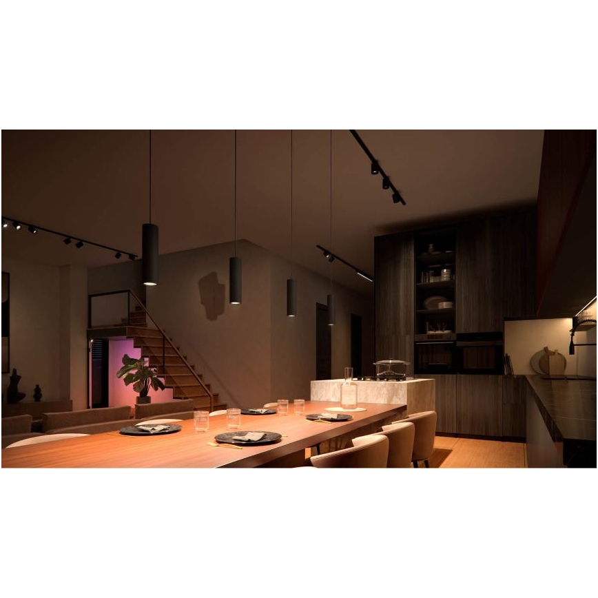 Philips - Lampadario LED RGB dimmerabile su corda per binario Hue PERIFO LED RGB/5,2W/24V 2000-6500K