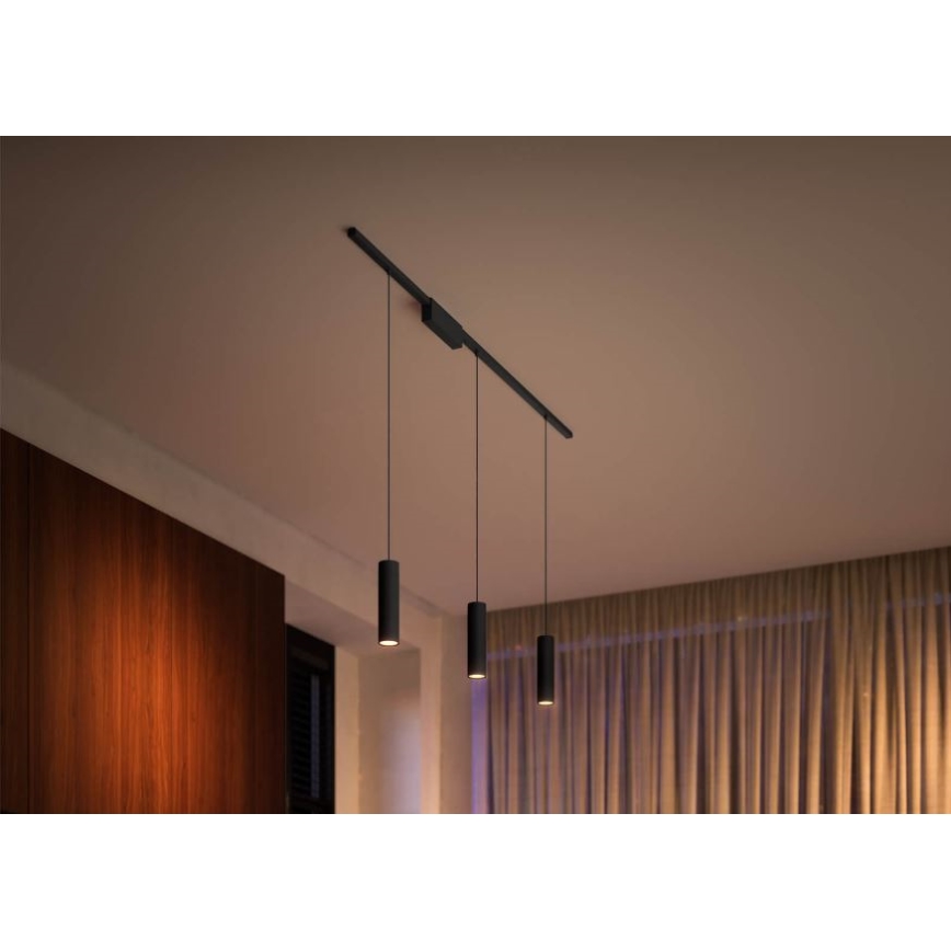 Philips - Lampadario LED RGB dimmerabile su corda per binario Hue PERIFO LED RGB/5,2W/24V 2000-6500K