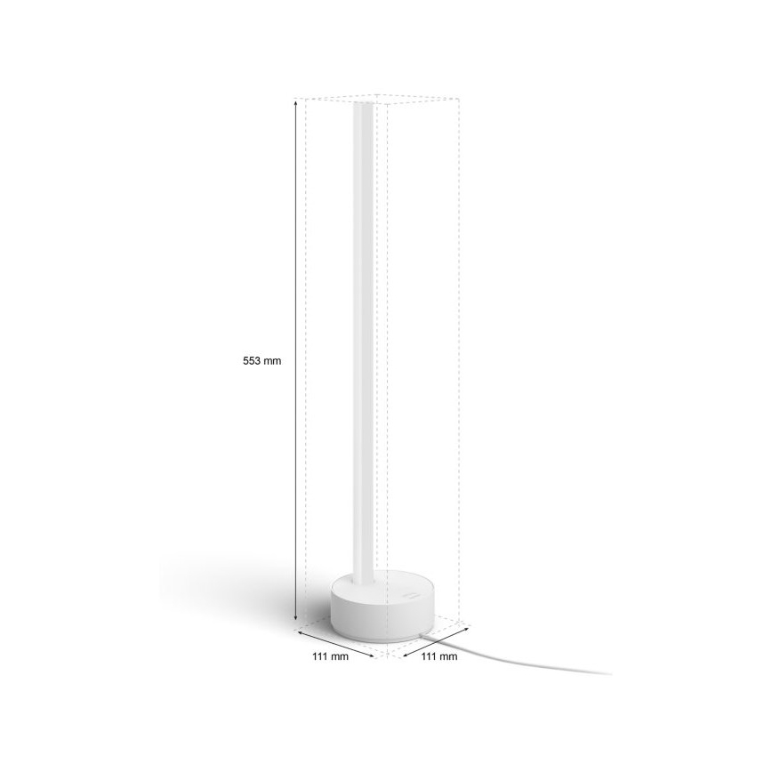 Philips - Lampe de table à intensité variable LED RGB Hue SIGNE LED/12W/230V 2000-6500K blanche