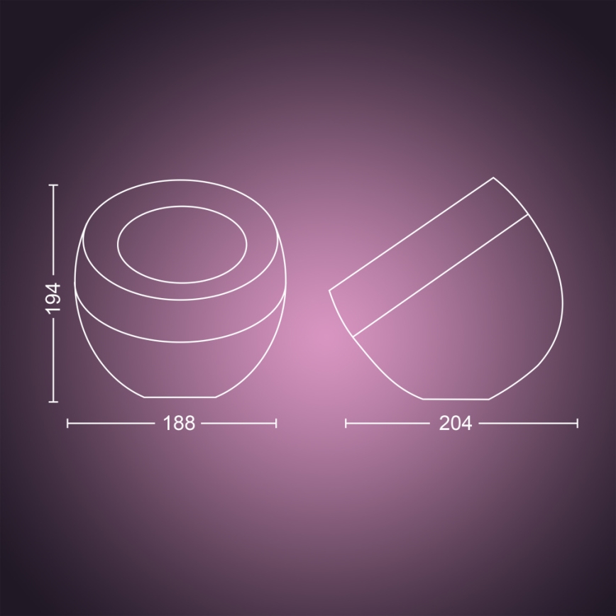 Philips - Lampe de table LED RVB à intensité variable Hue IRIS LED/8,2W/230V 2000-6500K argenté