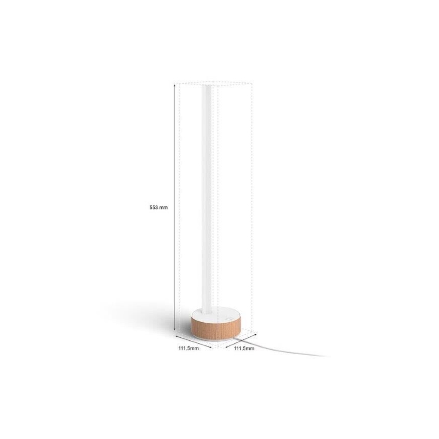 Philips - Lampe de table LED RVBW à intensité variable Hue SIGNE LED/11,8W/230V 2000-6500K