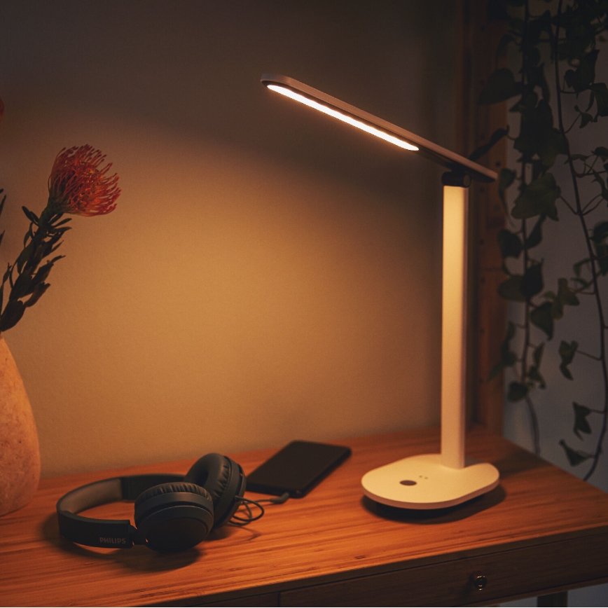 Philips - Lampe de table tactile à intensité variable IVORY LED/5W/5V 2700/3600/5000K CRI 90