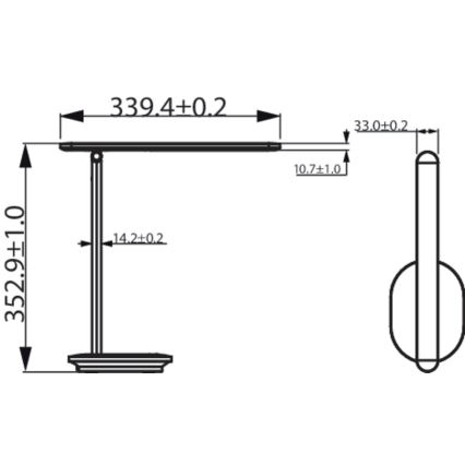 Philips - Lampe de table tactile à intensité variable IVORY LED/5W/5V 2700/3600/5000K CRI 90