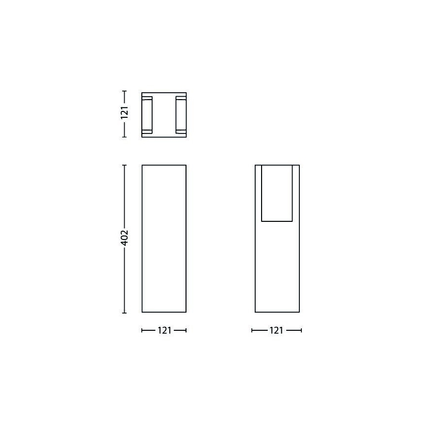 Philips - Lampe d'extérieur BRIDGE 1xE27/14W/230V IP44 40,2 cm