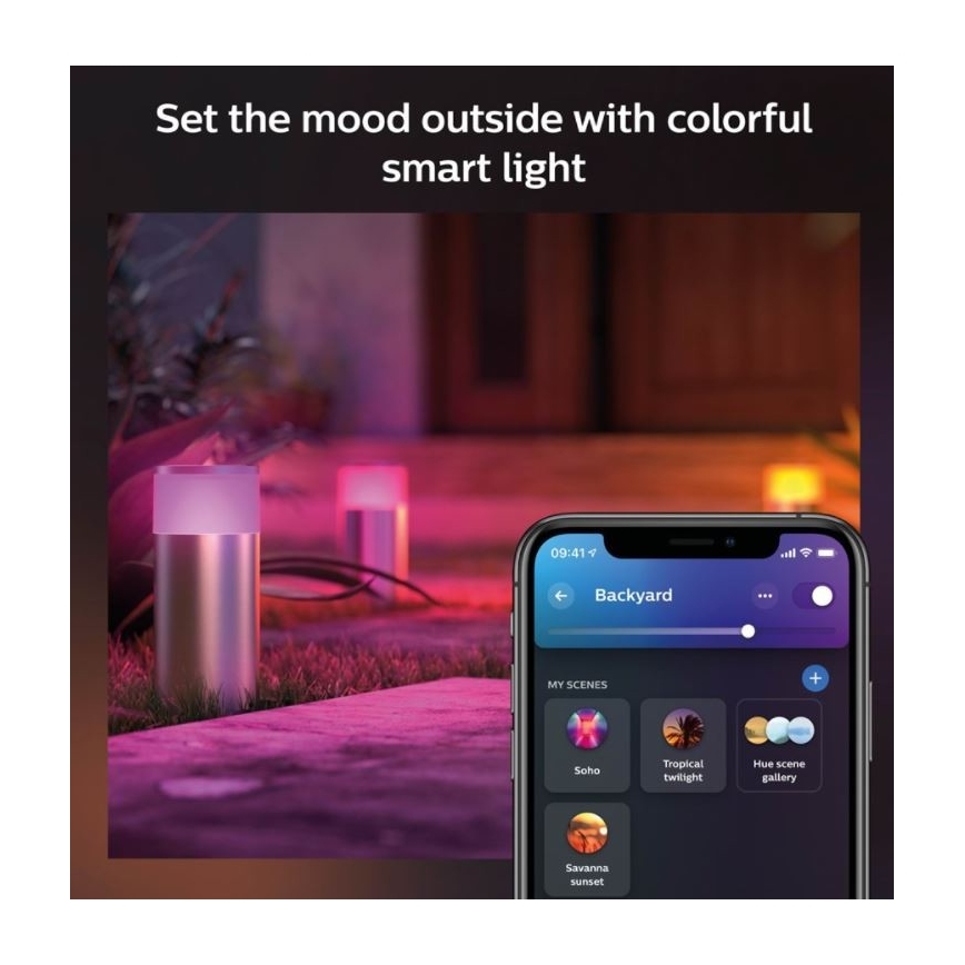 Philips - Lampe d'extérieur LED RGBW à intensité variable Hue CALLA LED/8W/230V IP44