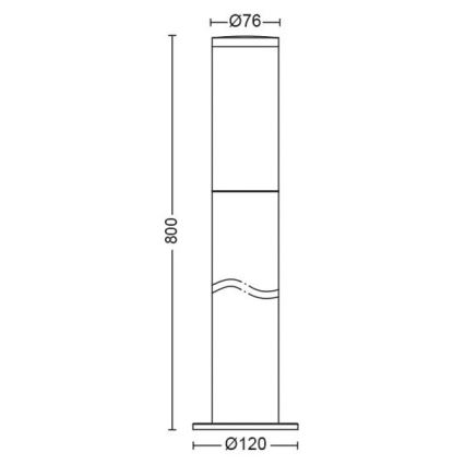 Philips - Lampe d'extérieur 1xE27/20W/230V 80 cm IP44