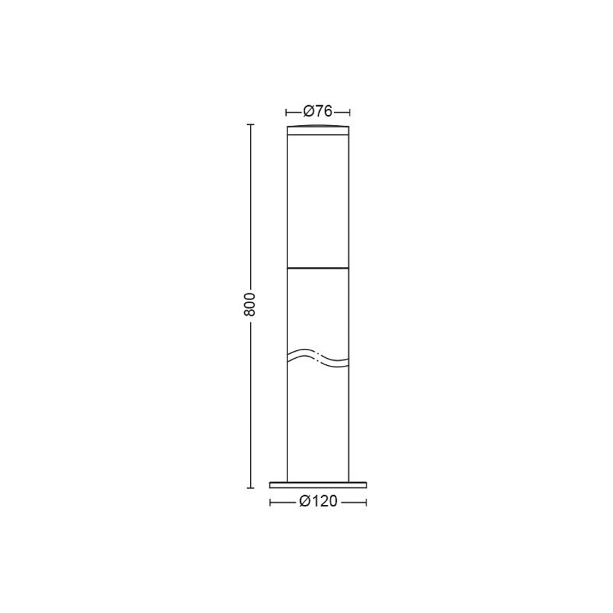 Philips - Lampe d'extérieur 1xE27/20W/230V 80 cm IP44