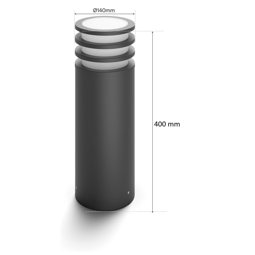 Philips - Lampe LED RGB d'extérieur dimmable Hue LUCCA 1xE27/8,1W/230V 40 cm 1000-20000K IP44