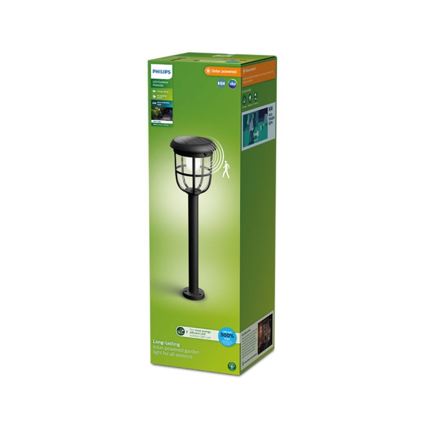 Philips - Lampe solaire avec détecteur de mouvement et de crépuscule RADII LED/1,3W/3,7V 2000 mAh 3000K IP44