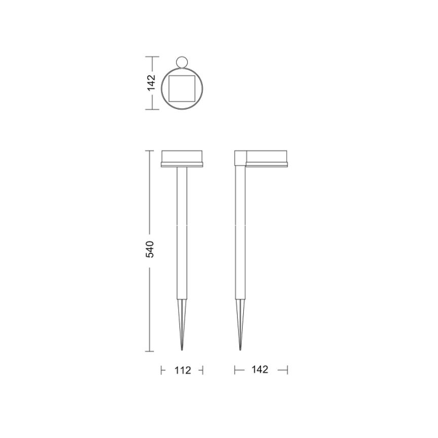 Philips - Lampe solaire VYNCE LED/1,5W/3,7V 1500 mAh IP44