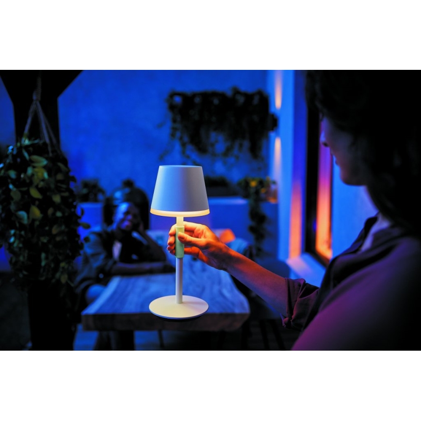 Philips - Lampe tactile d'extérieur RGBW à intensité variable Hue GO LED/6,2W/230V 2000-6500K IP54