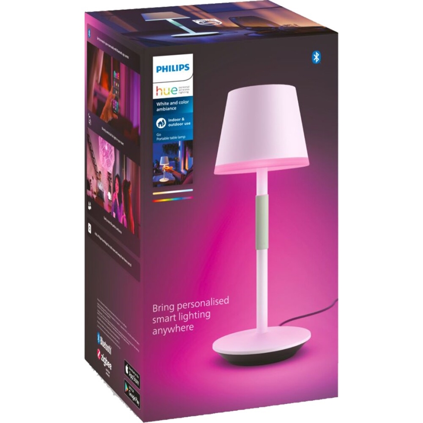 Philips - Lampe tactile d'extérieur RGBW à intensité variable Hue GO LED/6,2W/230V 2000-6500K IP54