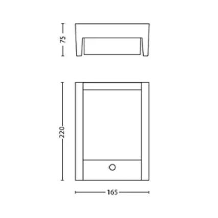 Philips - LED Applique da esterno con sensore ARBOUR LED/3,8W/230V 2700K IP44