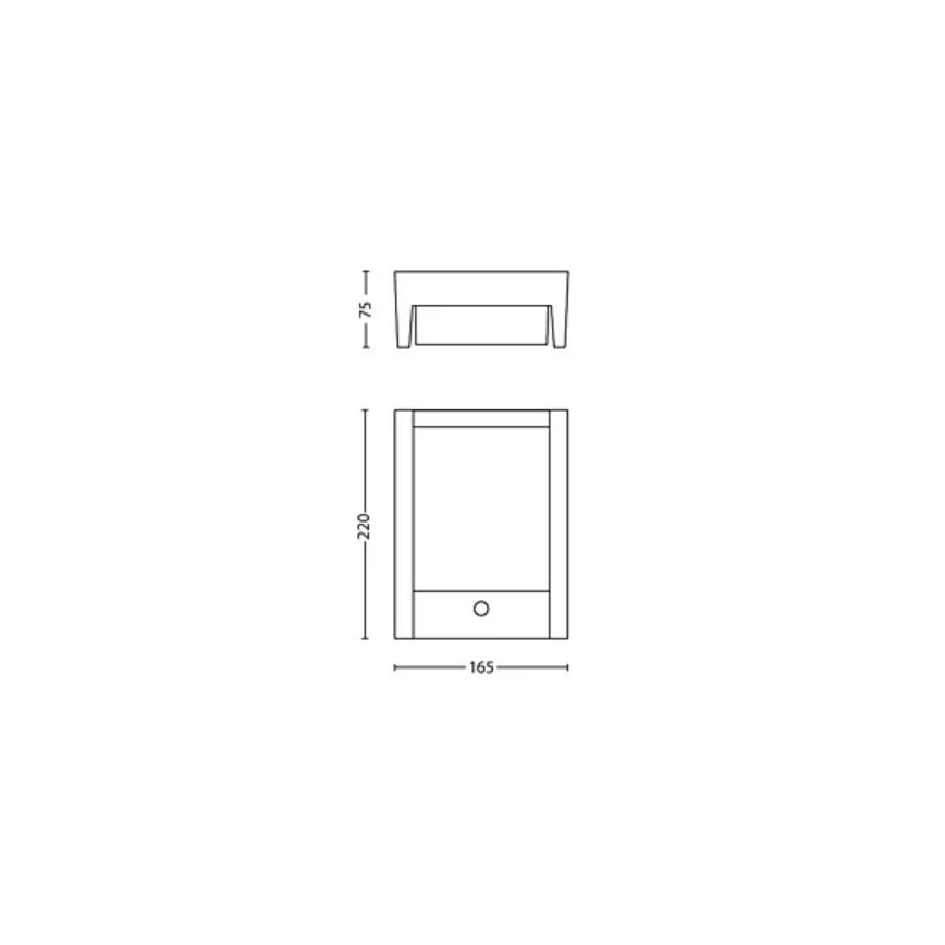 Philips - LED Applique da esterno con sensore ARBOUR LED/3,8W/230V 2700K IP44