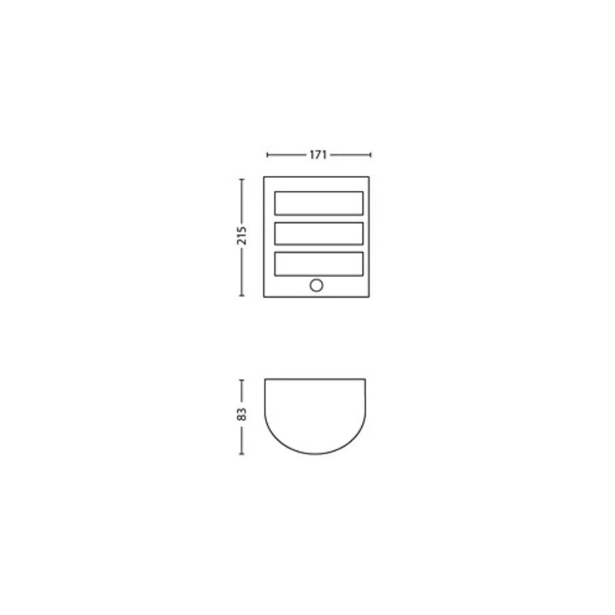 Philips - LED Applique da esterno con sensore PYTHON LED/3,8W/230V IP44
