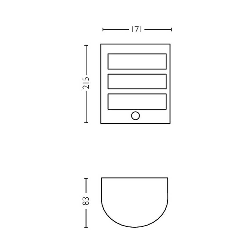 Philips-LED Applique da esterno con sensore LED/6W/230V 4000K IP44