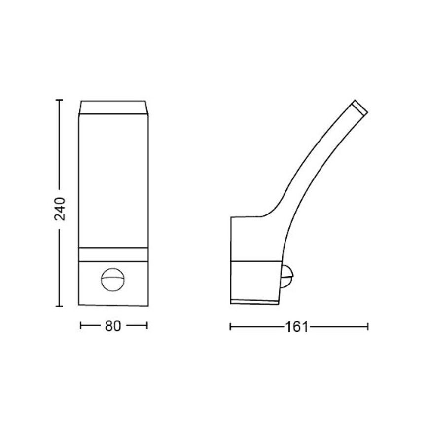Philips - LED Applique da esterno con sensore SPLAY LED/3,8W/230V IP44
