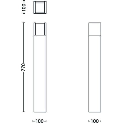Philips - LED-Außenleuchte LED/3,8W/230V 77 cm 3000K IP44