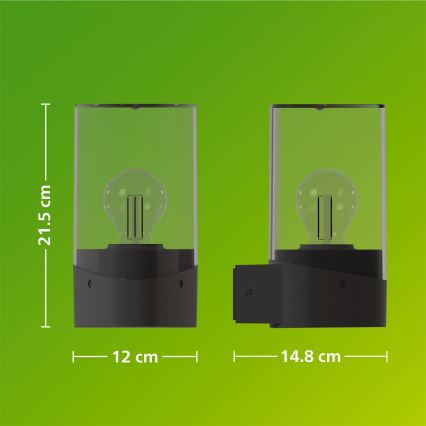 Philips - LED-Außenwandleuchte NAYL 1xE27/4W/230V 2700K IP44