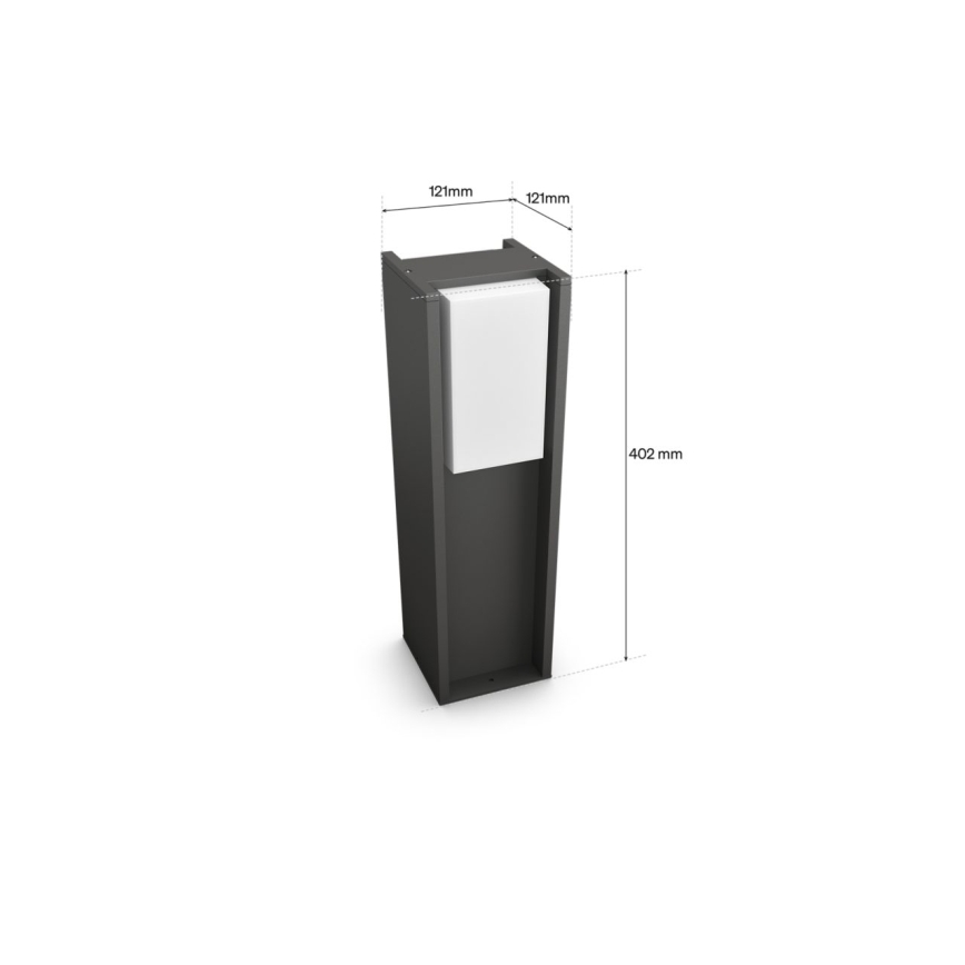 Philips - LED-dimmbare Außenleuchte Hue TURACO 1xE27/8,1W/230V 40 cm IP44