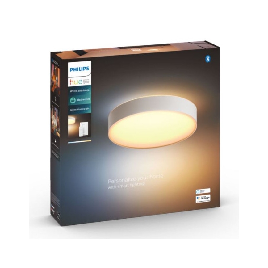 Philips - LED dimmbare Badezimmerleuchte Hue DEVERE LED/19,2W/230V IP44 d. 381 mm 2200-6500K + Fernbedienung