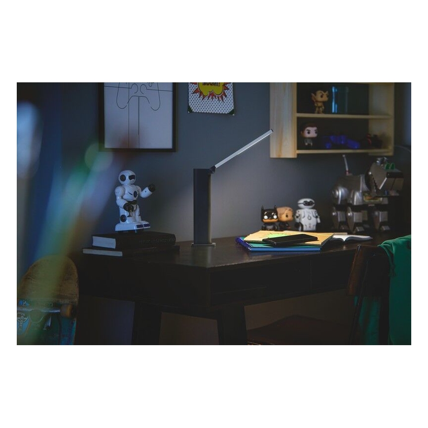 Philips - LED dimmbare Touch-Tischlampe AMBER LED/5W/5V schwarz