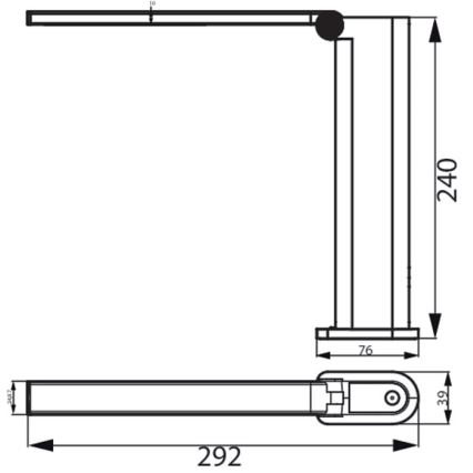 Philips - LED dimmbare Touch-Tischlampe AMBER LED/5W/5V schwarz