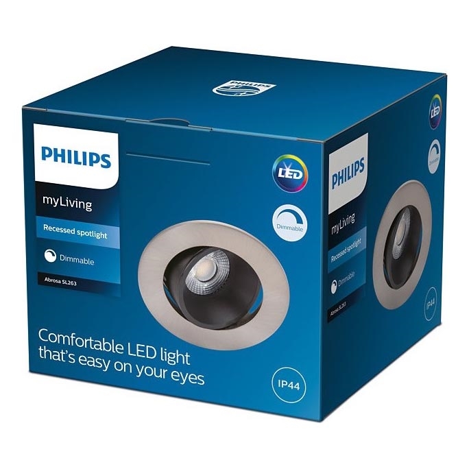 Philips - LED dimmbares Badezimmerleuchte ABROSA 1xLED/9W/230V IP44