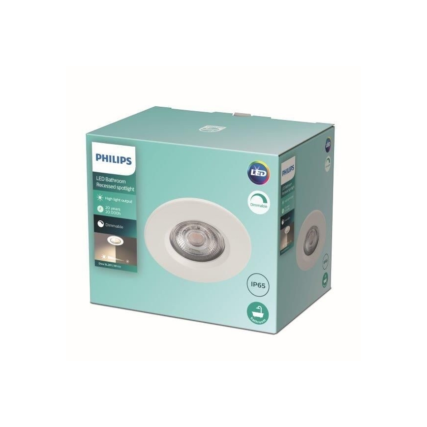 Philips - LED-Dimmer-Badezimmerleuchte LED/5W/230V 2700K IP65