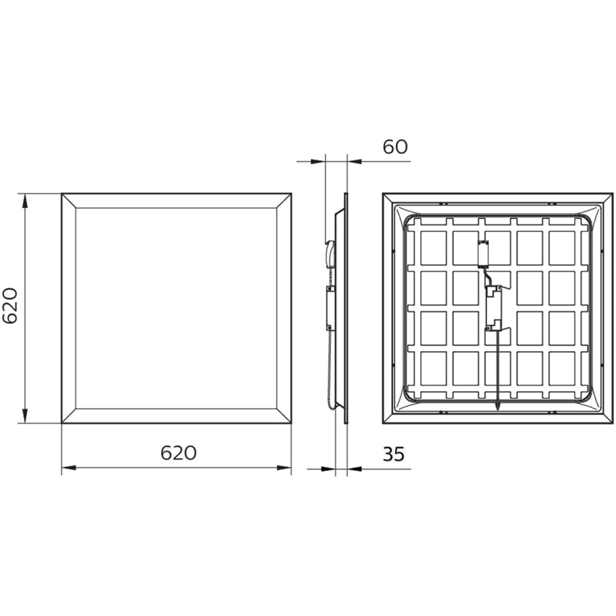 Philips - LED-Einbaupanel PROJECTLINE LED/36W/230V 62x62 cm