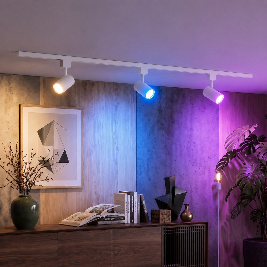 Philips - Faretto LED RGBW dimmerabile per binario EASYLINK HUE 3xGU10/4,7W/230V 2200-6500K 1m bianco