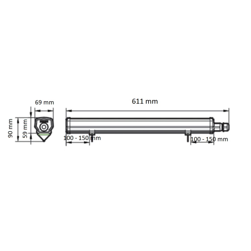 Philips - LED-Leuchtstoffarmatur LEDINAIRE LED/15W/230V 60 cm IP66