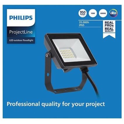Philips – LED-Outdoor-Strahler PROJECTLINE LED/10W/230V IP65 4000K