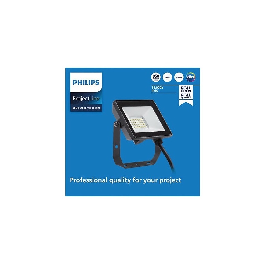 Philips – LED-Outdoor-Strahler PROJECTLINE LED/10W/230V IP65 4000K