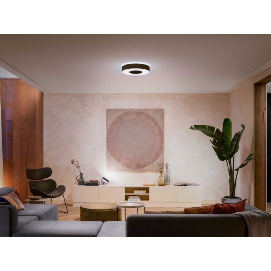 Philips - Plafoniera LED RGB dimmerabile Hue INFUSE LED/33,5W/230V 2000-6500K Ø 381 mm nera