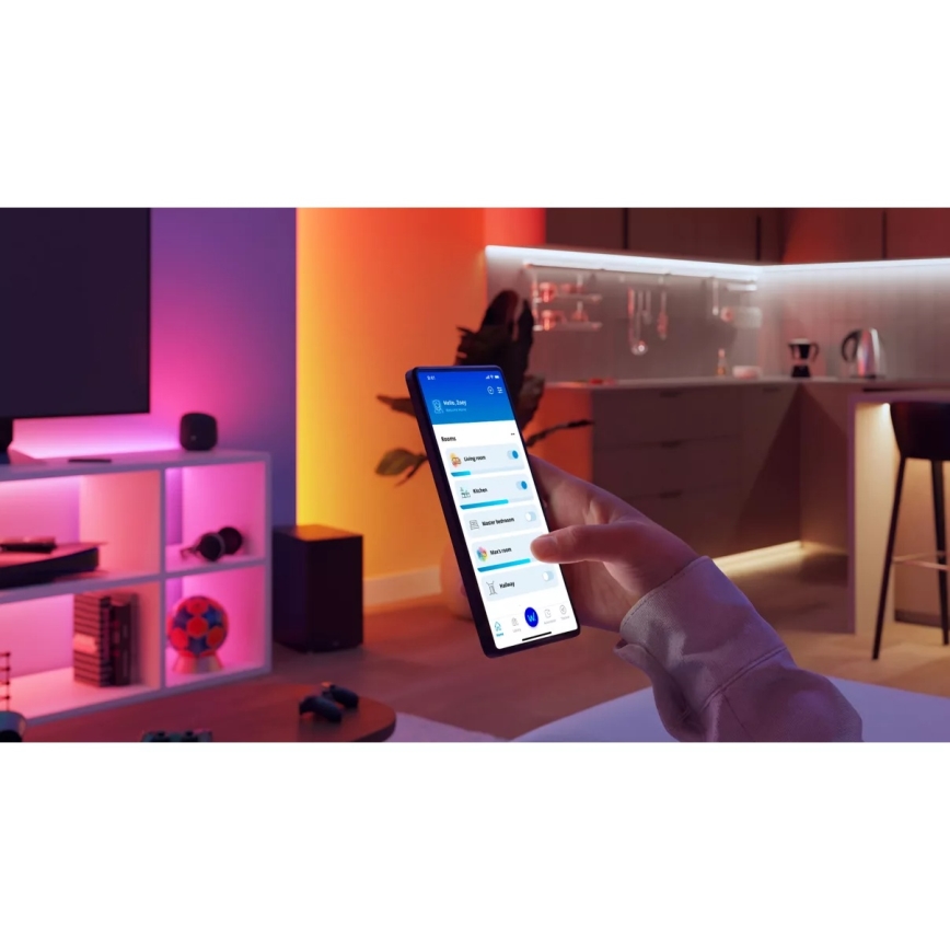 Philips - Striscia LED RGBIC dimmerabile SMART STRIP 2x5m LED/21W/230V 2700-6500K Wi-Fi