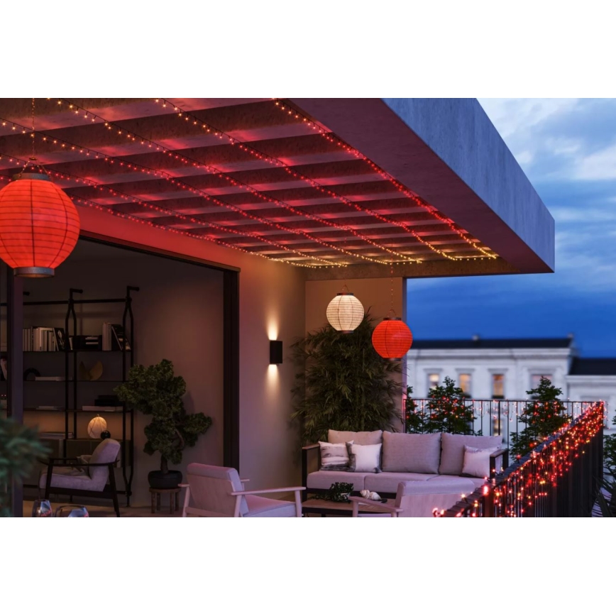 Philips - Catena LED RGBW dimmerabile per esterni HUE WHITE AND COLOR AMBIANCE 500xLED 44,4 m 2000-6500K IP54